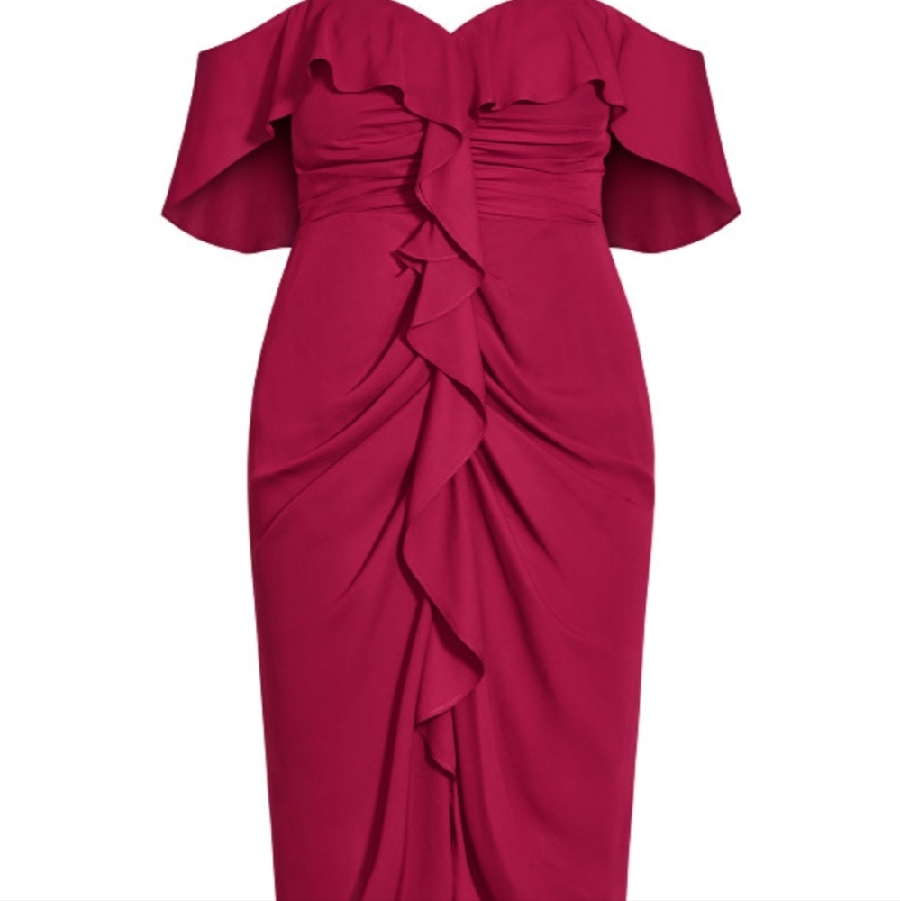 City chic off the shoulder dress